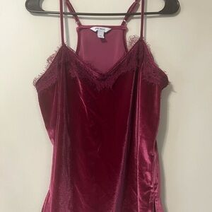 Nine West Pink Velvet Cami